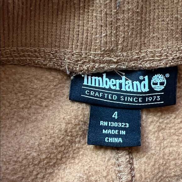 Timberland Toddler Boy Black Sweatshirt with Matching Brown Joggers Size 4T - Picture 8 of 13